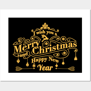 I Wish You Merry Christmas and Happy New Year Posters and Art